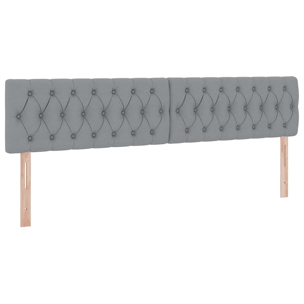 Letto con contenitore LED e materasso Grigio Chiaro