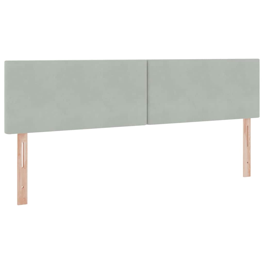 Letto con contenitore LED e materasso Grigio Chiaro