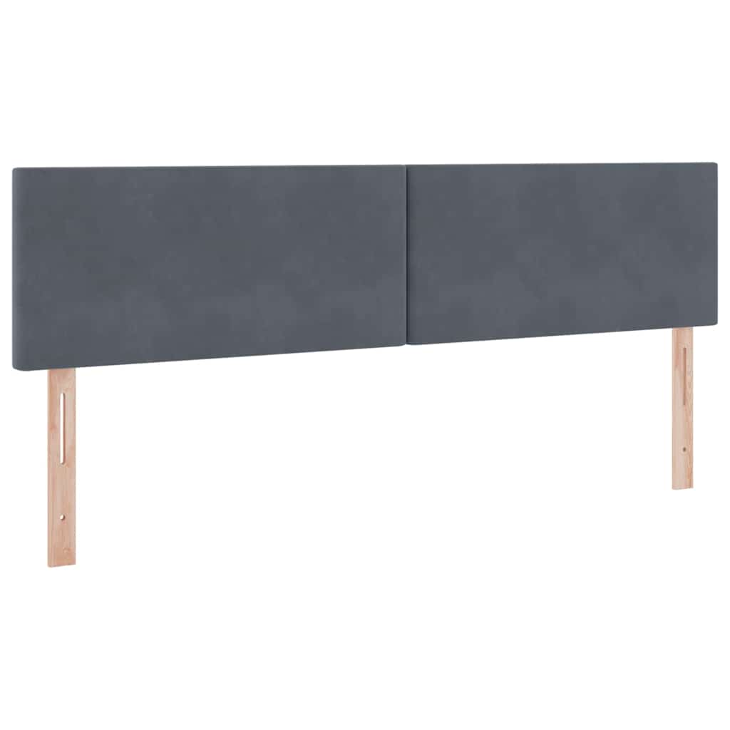 Letto con contenitore LED e materasso Grigio Scuro 200 x 200 cm