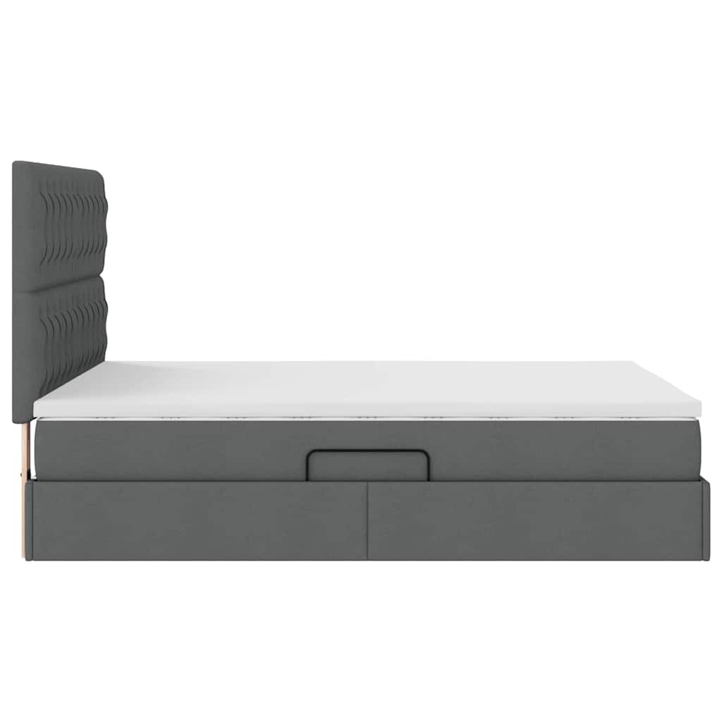 Letto con contenitore e materasso Grigio scuro 140 x 190 cm | homemem39