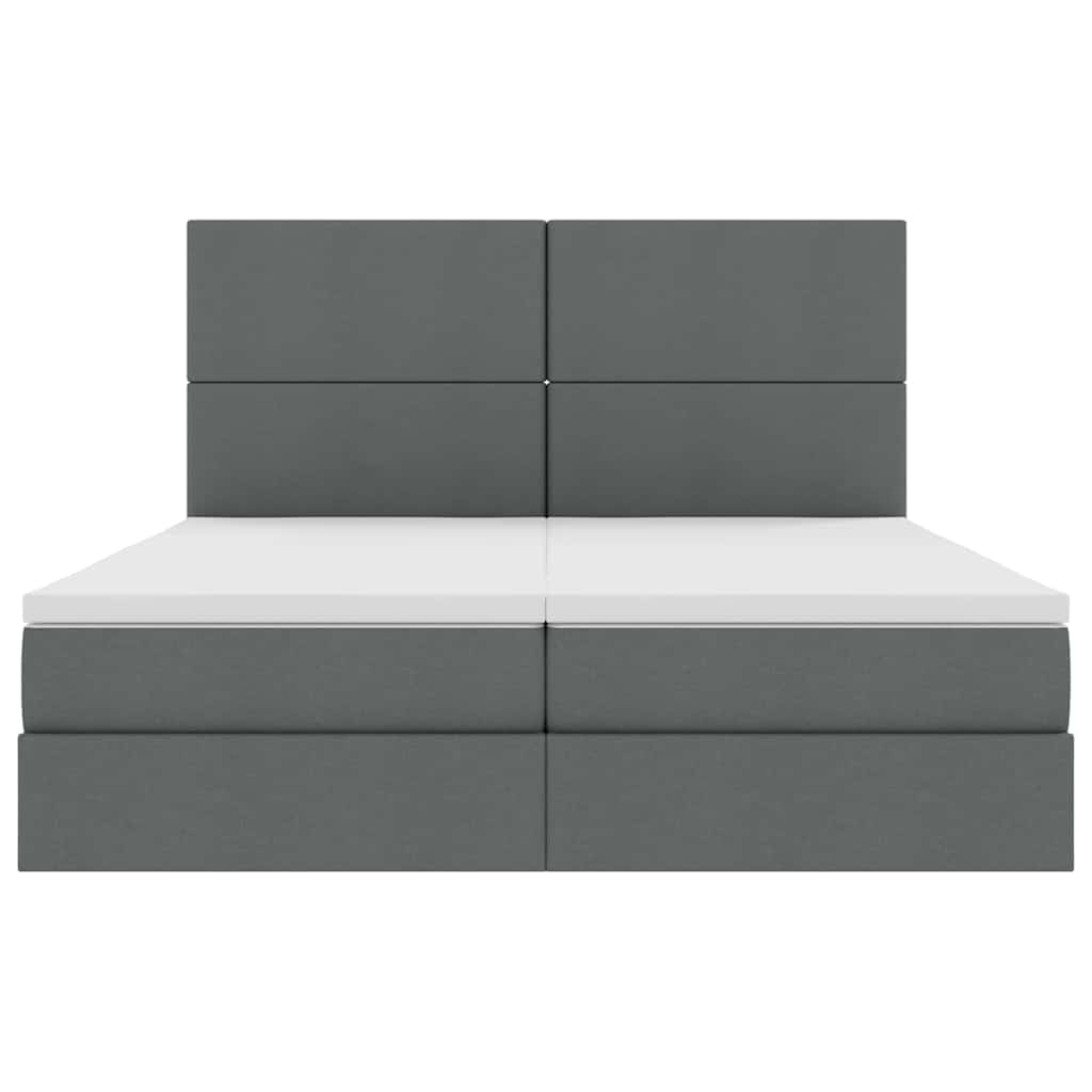 Letto con Contenitore Grigio Scuro 180 x 200 cm Tessuto | homemem39