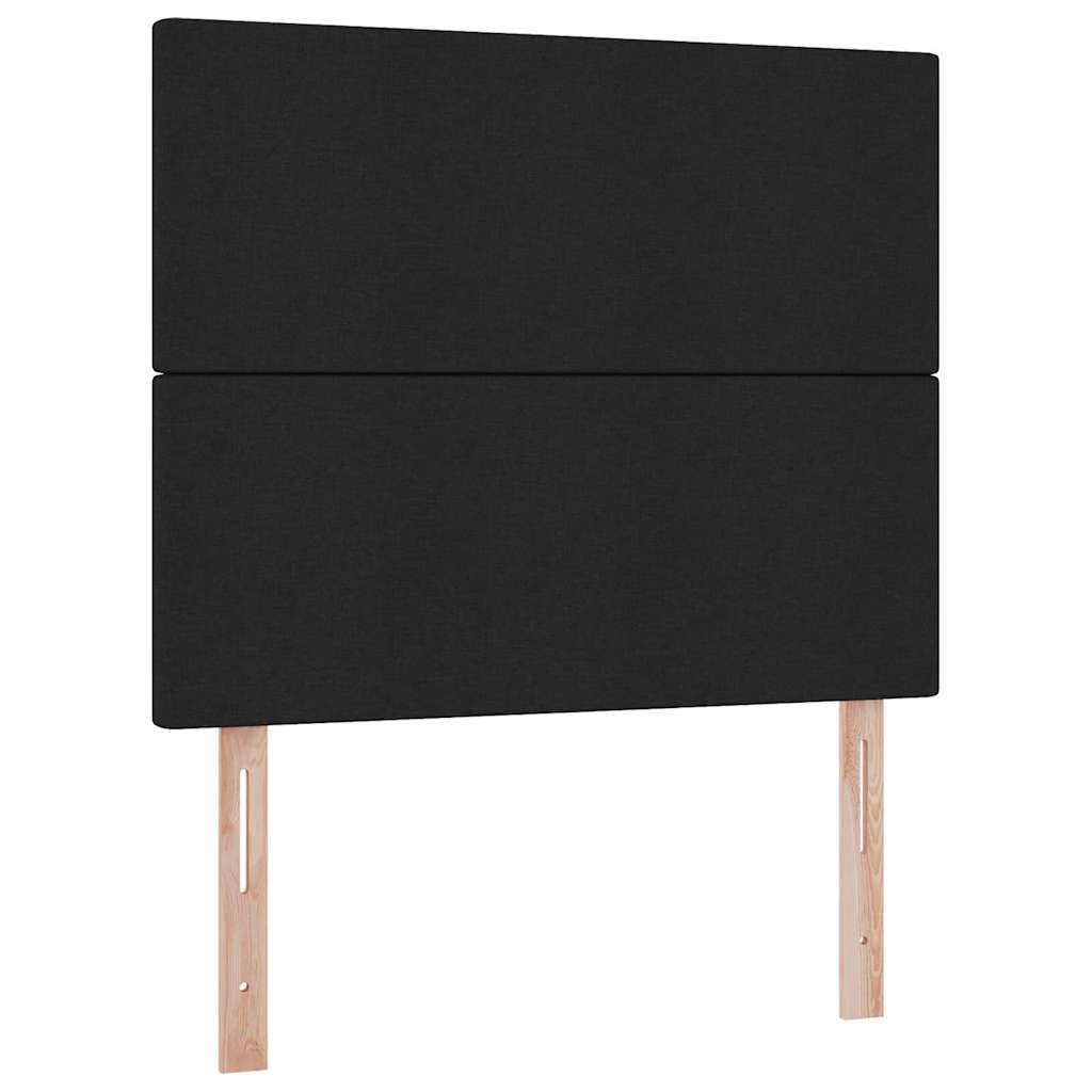 Letto con contenitore LED e materasso Nero 120 x 200 cm Tessuto | homemem39