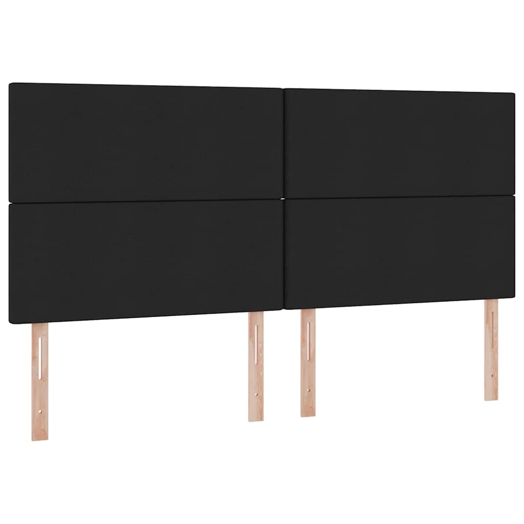 Letto con contenitore LED e materasso Nero 200 x 200 cm Tessuto | homemem39