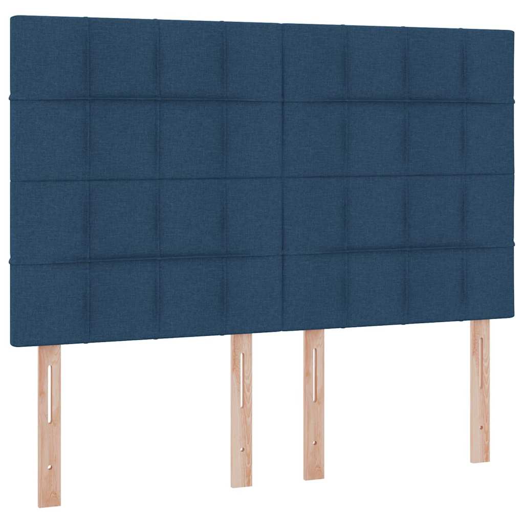 Letto con contenitore LED e materasso Blu 140 x 190 cm Tessuto | homemem39