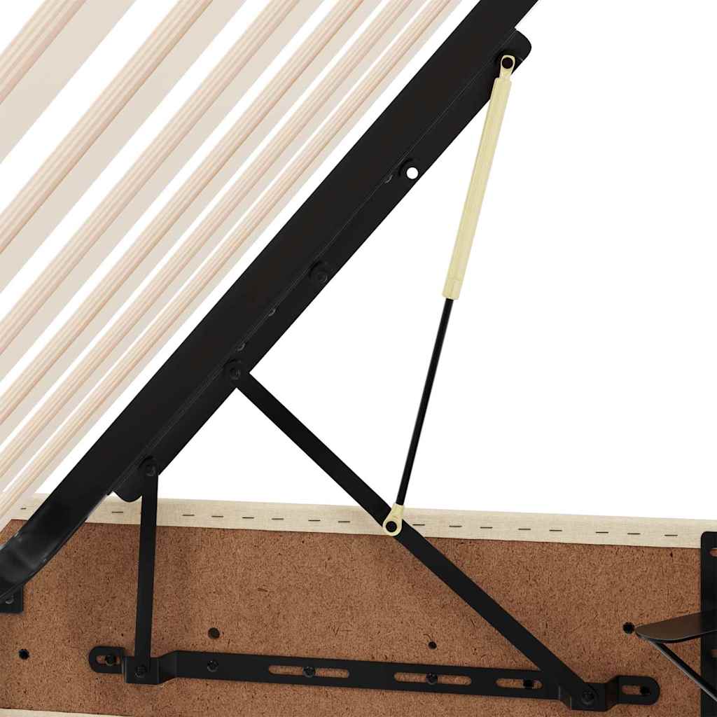 Letto con contenitore LED e materasso Crema 180 x 200 cm | homemem39