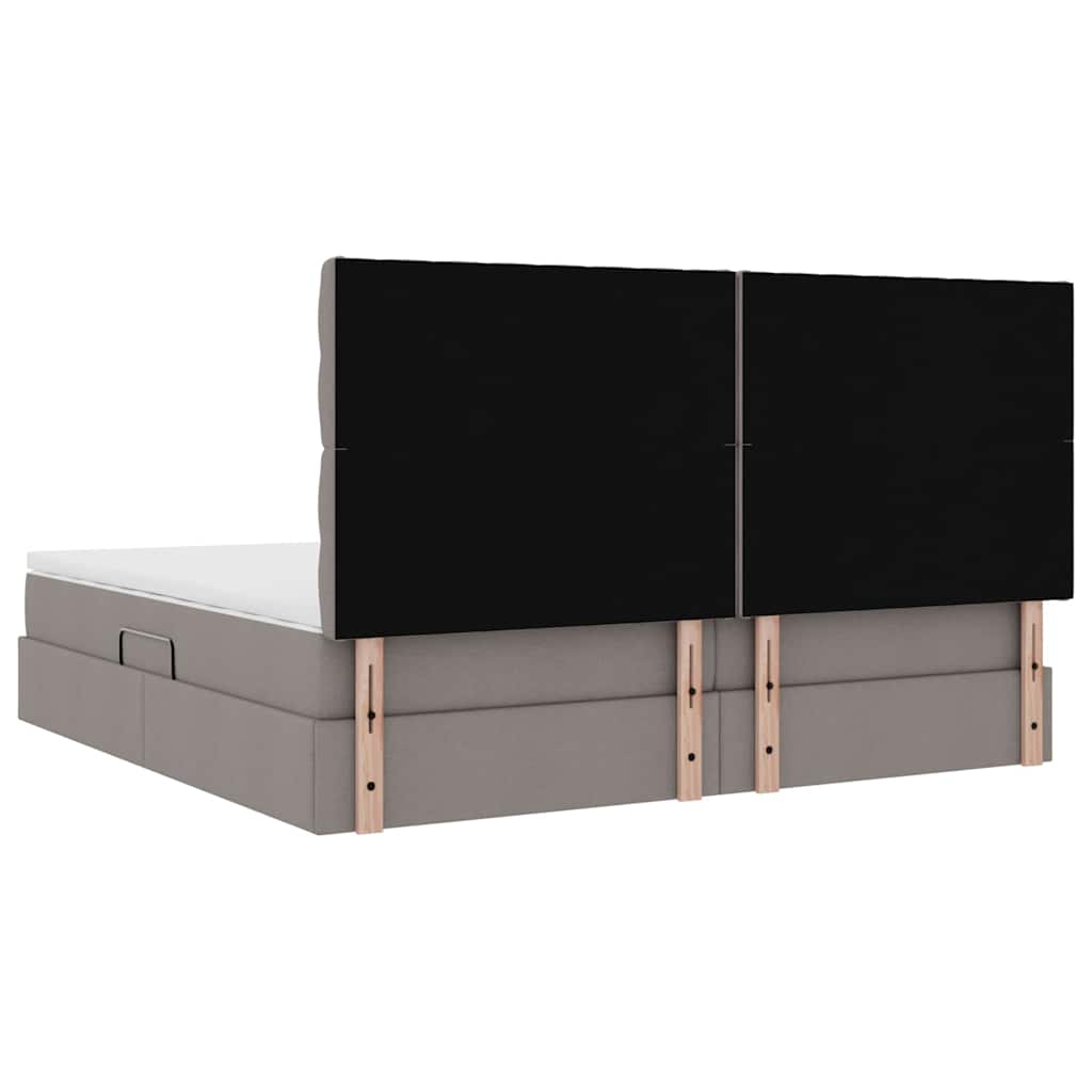 Letto con luci a strisce a LED Talpa 200 x 200 cm Tessuto