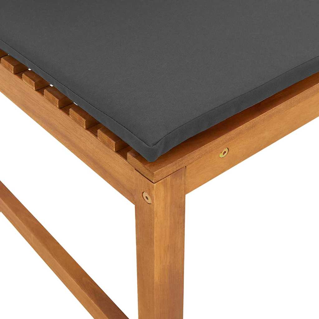 Set Panchina da Giardino 5 pcs Marrone legno massello di acacia