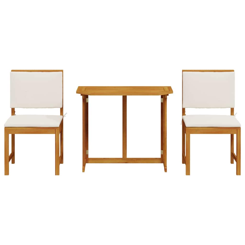 Set Bistro da Giardino 3 pcs Marrone legno massello di acacia