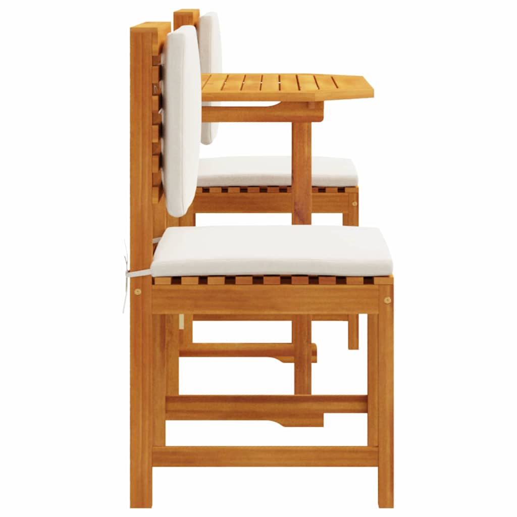 Set Bistro da Giardino 3 pcs Marrone legno massello di acacia