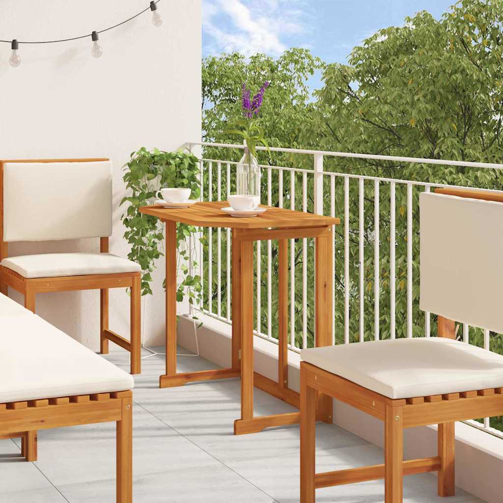 Set Bistro da Giardino 6 pcs Marrone legno massello di acacia