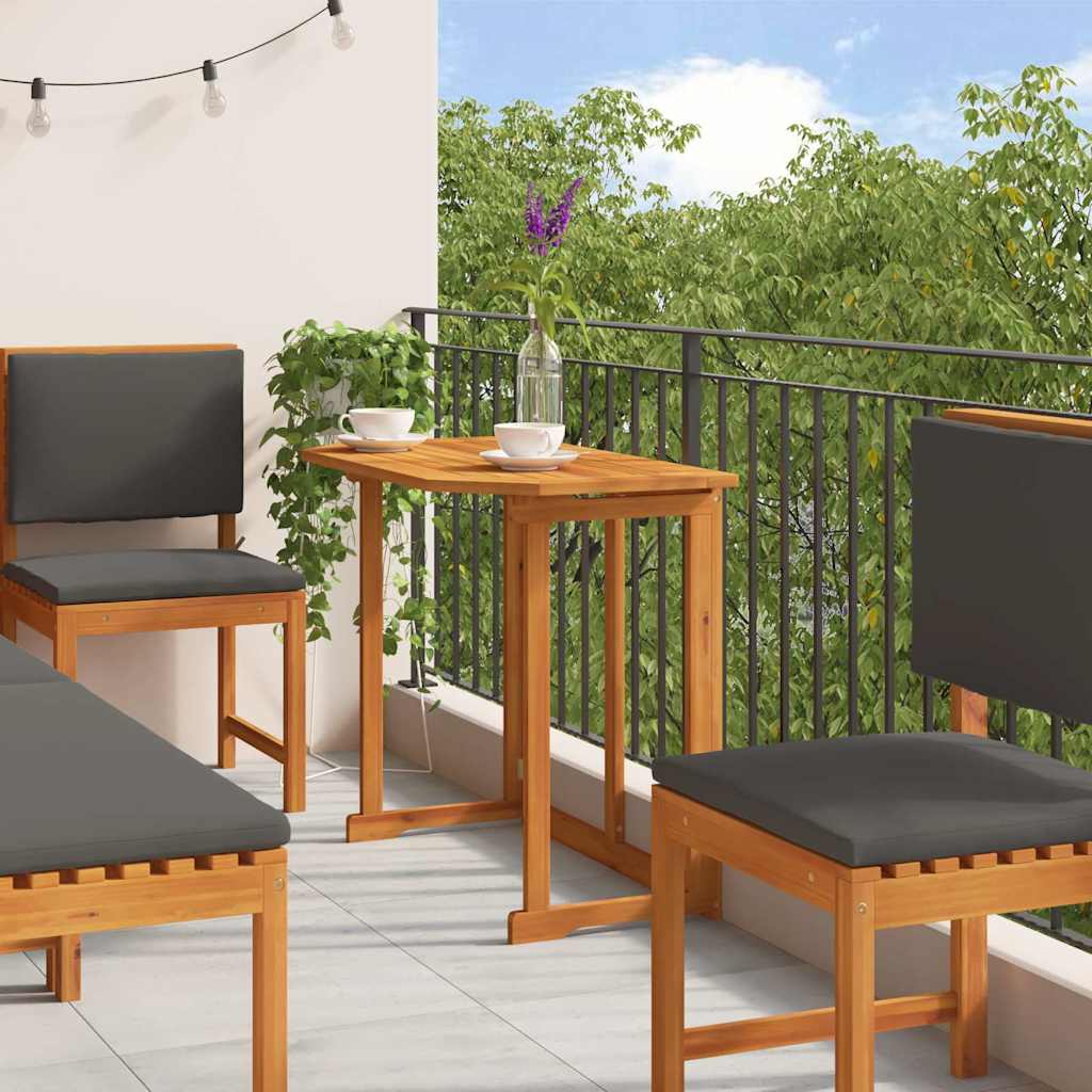 Set Bistro da Giardino 6 pcs Marrone legno massello di acacia