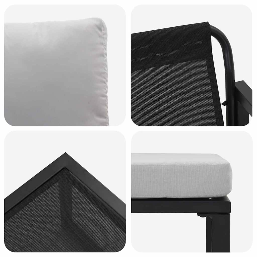 Arredamento da Giardino 4 pcs 2-Numero di posti Grigio chiaro | homemem39