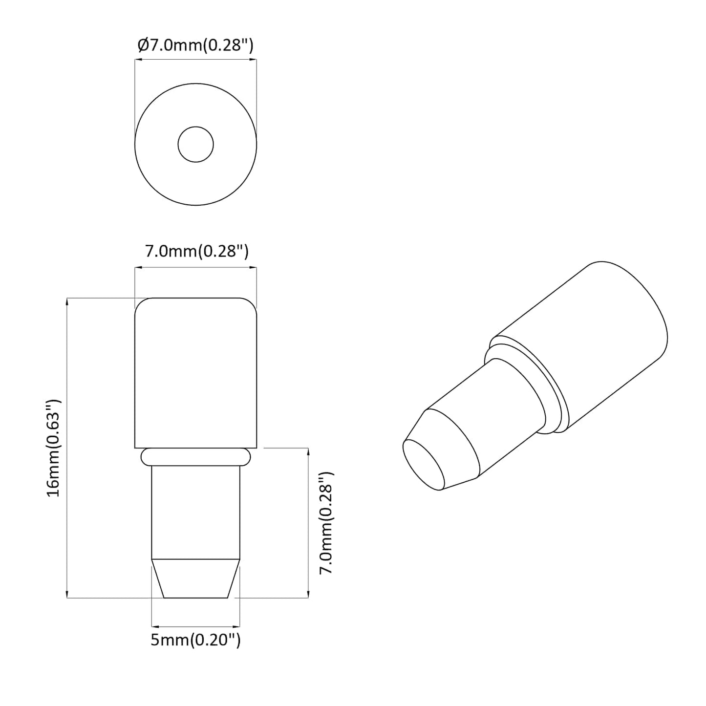 Gancio per Mensola 7200 pcs Argento 7 x 16 mm Ferro