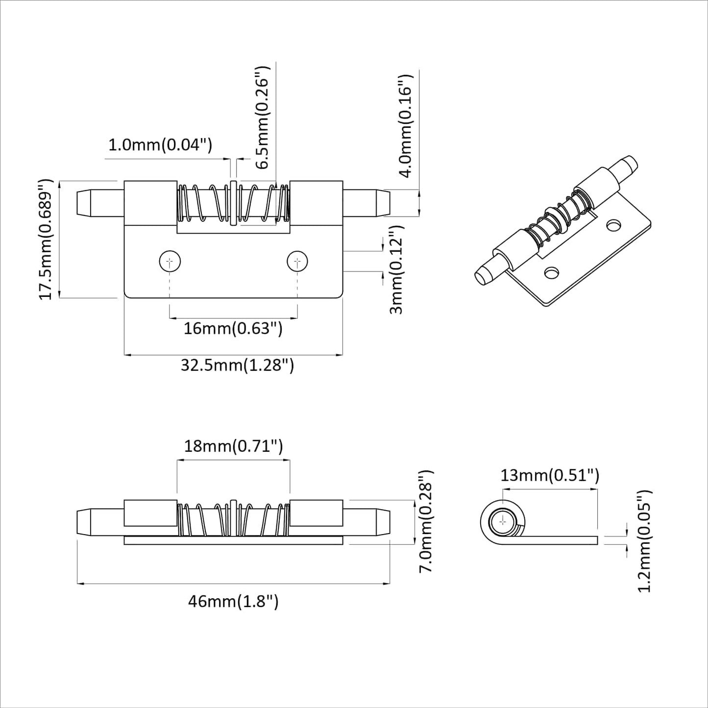 Chiusura 1800 pcs Argento 46 x 17 x 1,2 mm Acciaio | homemem39