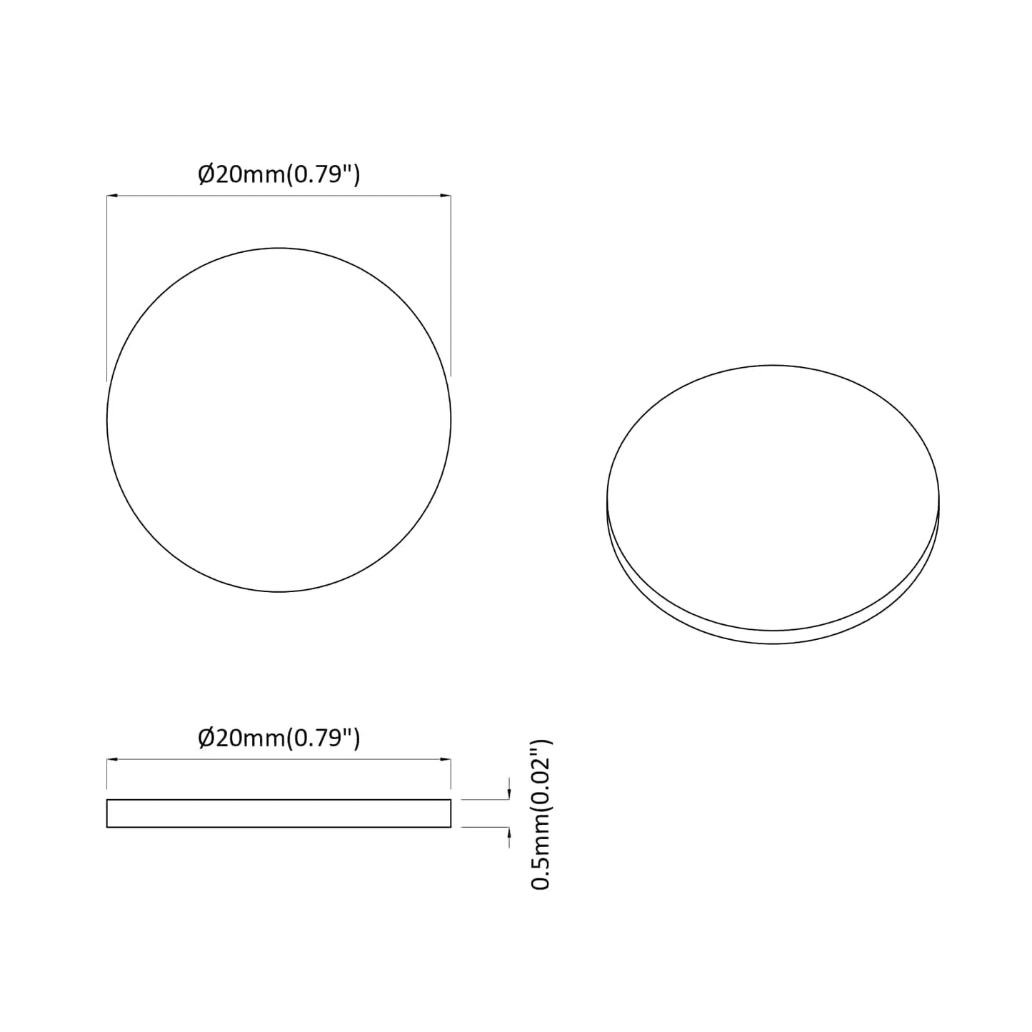 Copertura Vite Adesiva 12 pcs Legno vecchio Ø 20 x 0,5 mm | homemem39