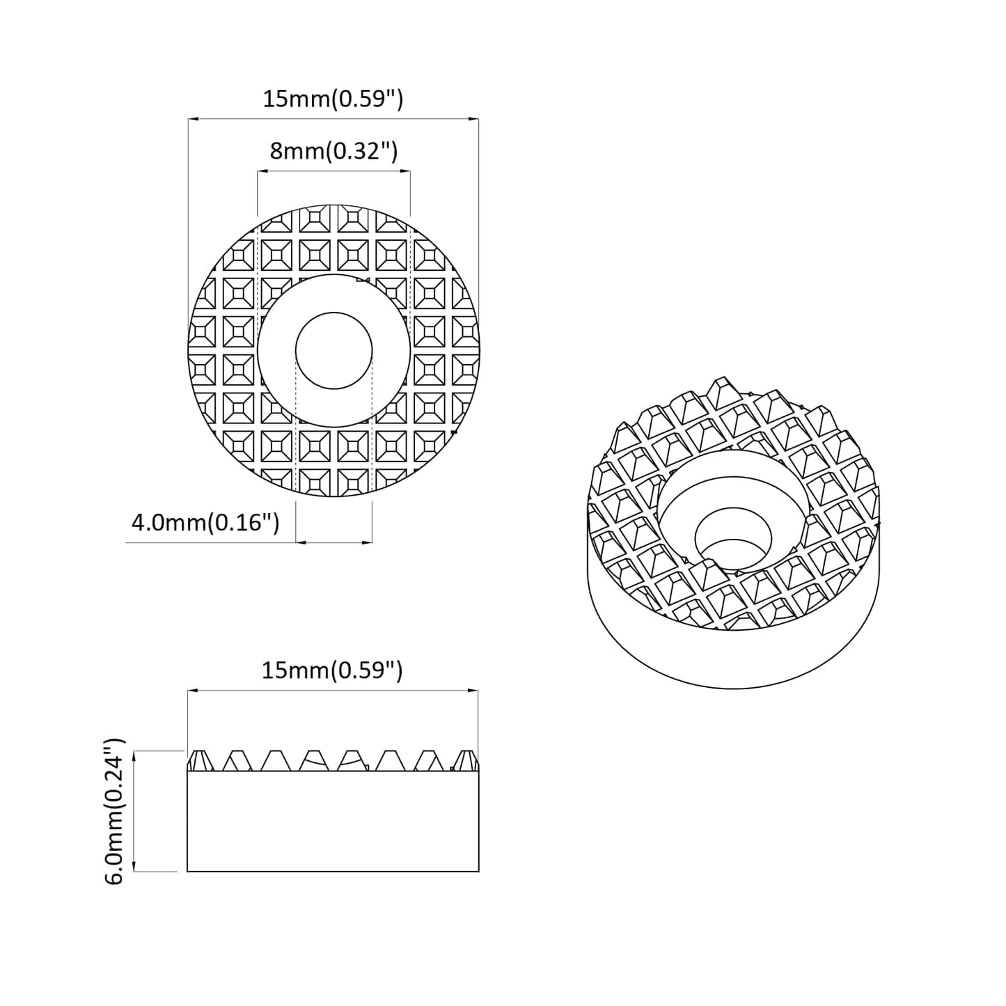 Protectori per Gambe di Sedia 12 pcs Trasparente Ø 15 x 16 mm