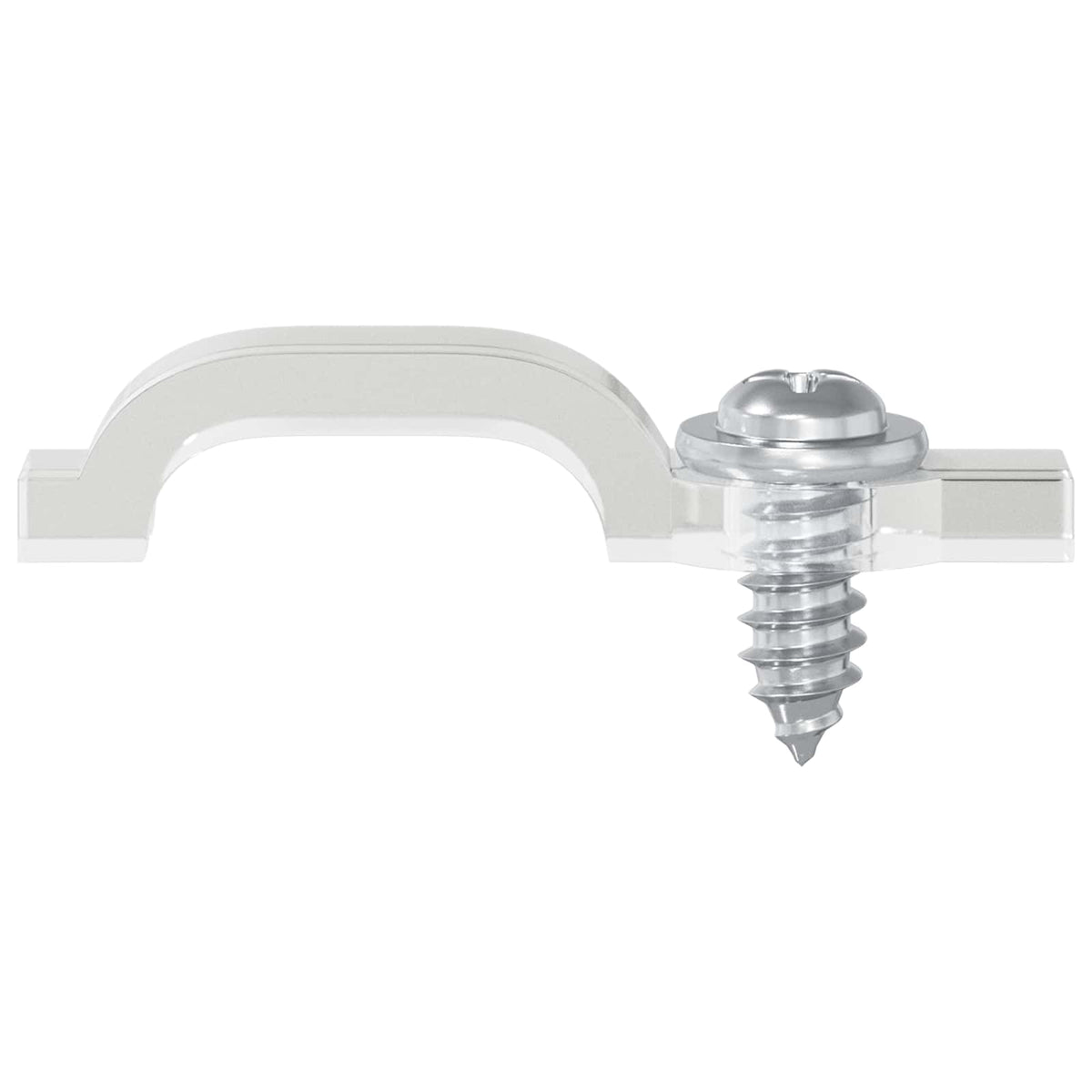 Clip per Striscia LED 23,8 mm 2 pz Trasparente Plastica e Ferro - homemem39
