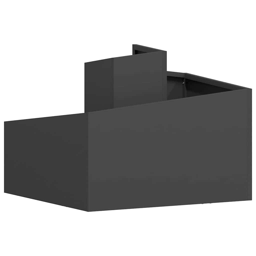 Vaso da giardino Nero 60 x 60 x 50 cm Acciaio