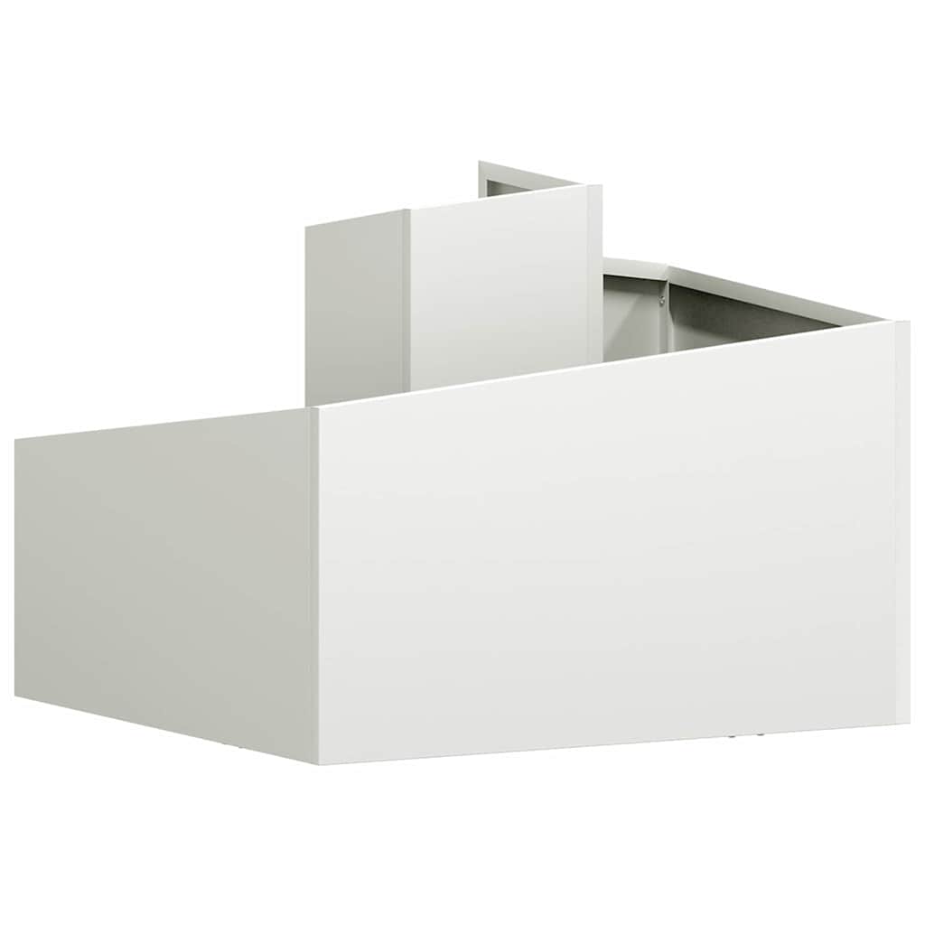 Vaso da giardino Bianco 60 x 60 x 50 cm Acciaio