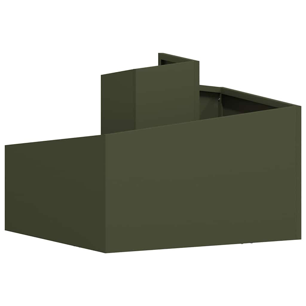 Vaso da giardino Oliver verde 60 x 60 x 50 cm Acciaio