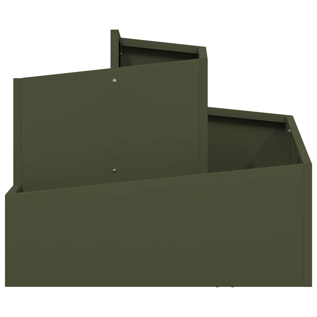 Vaso da giardino Oliver verde 60 x 60 x 50 cm Acciaio