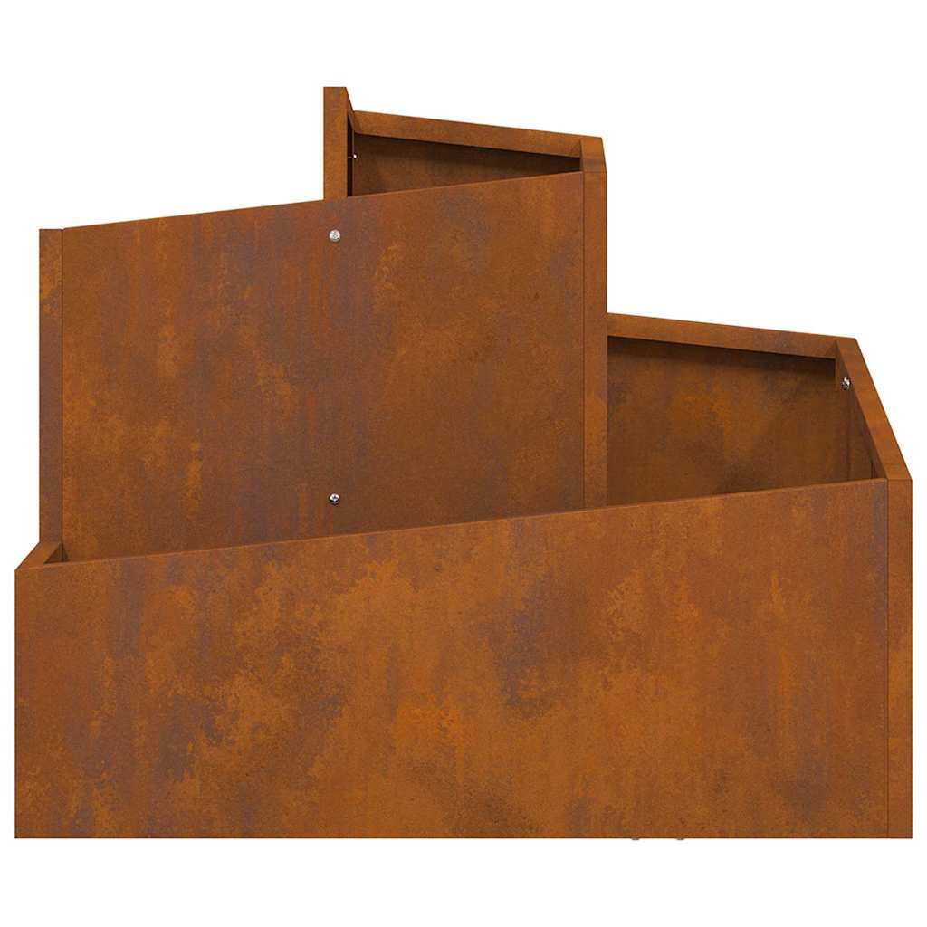 Vaso da giardino Marrone 60 x 60 x 50 cm acciaio corten