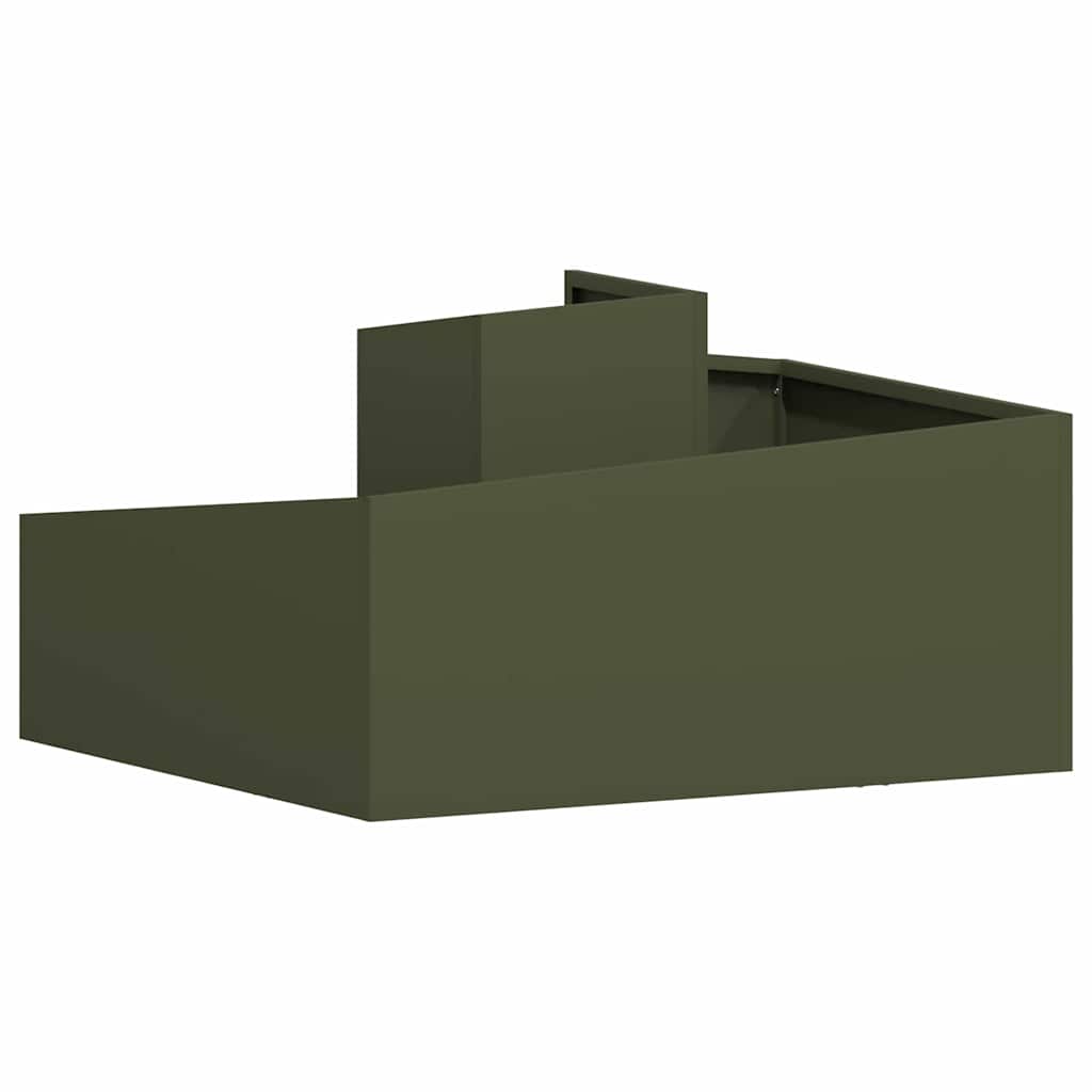 Vaso da giardino Oliver verde 80 x 80 x 50 cm