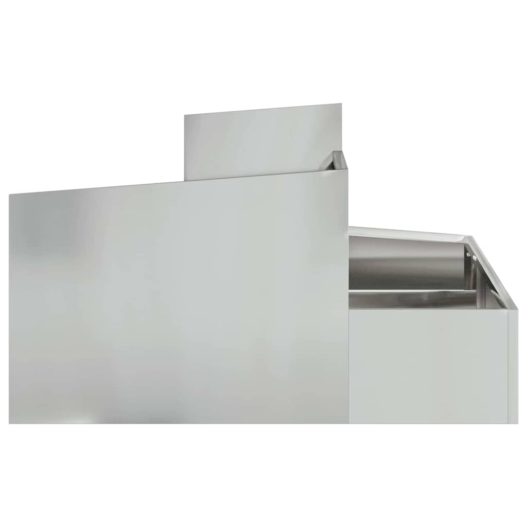Vaso da giardino Argento 80 x 80 x 50 cm Acciaio zincato