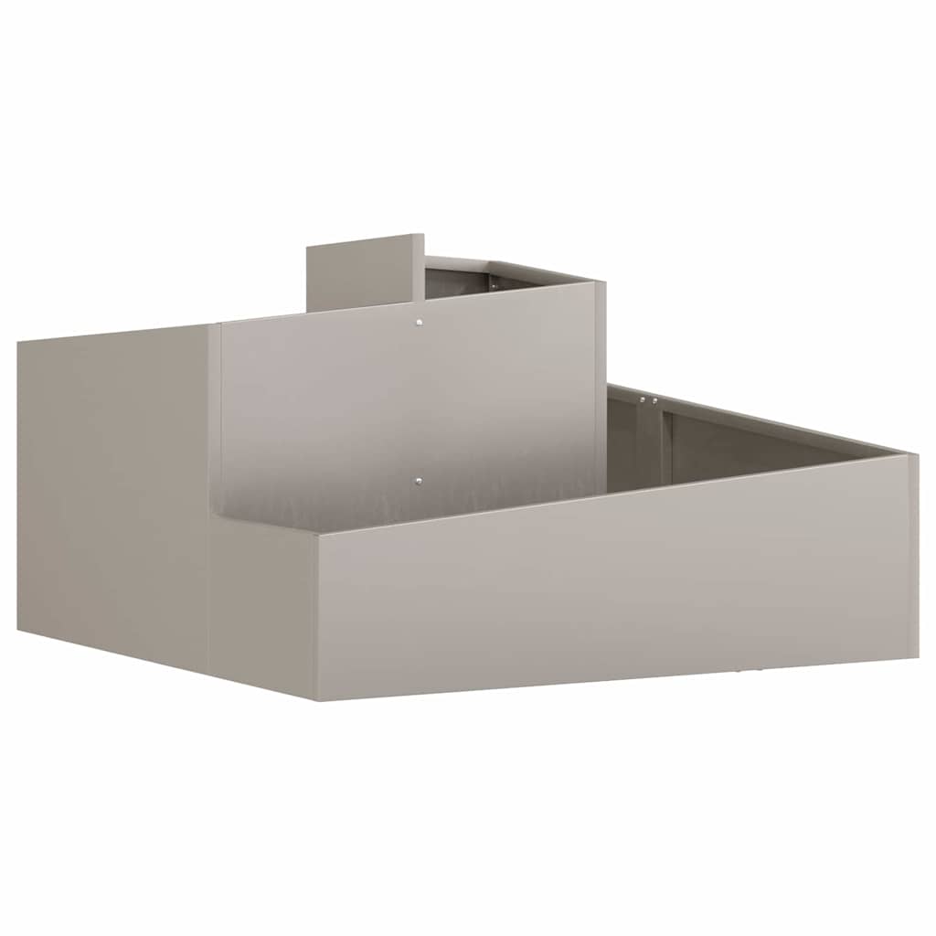Vaso da giardino Marrone 80 x 80 x 50 cm acciaio corten