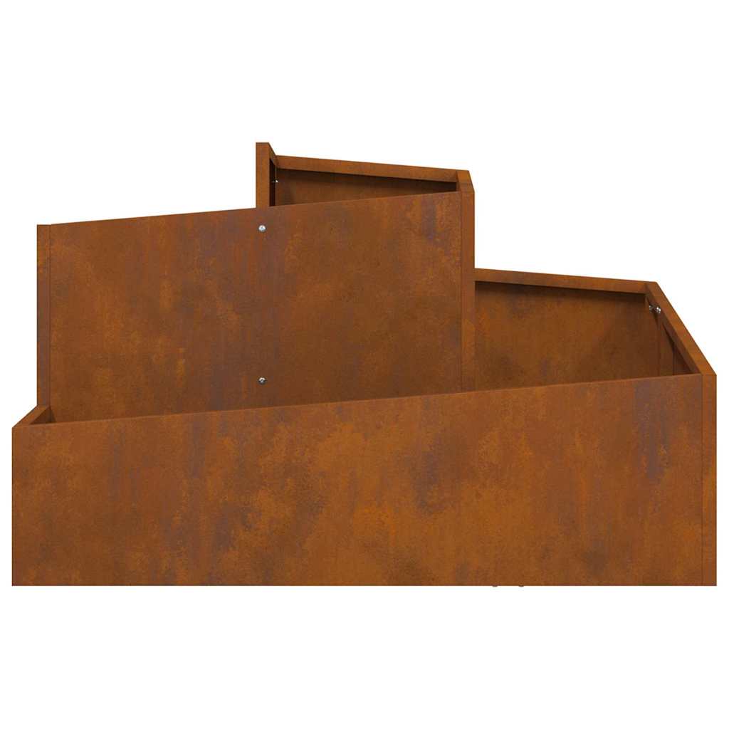 Vaso da giardino Marrone 80 x 80 x 50 cm acciaio corten