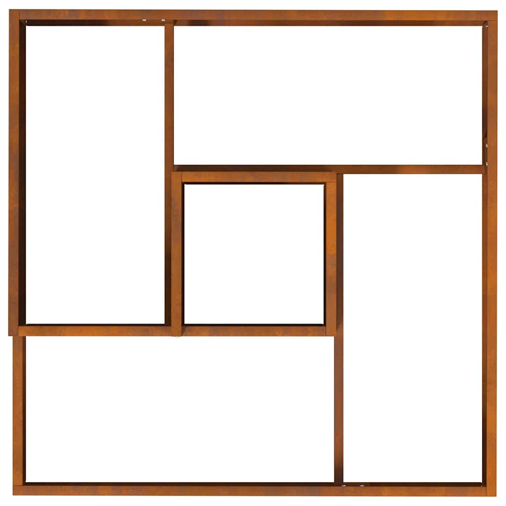 Vaso da giardino Marrone 80 x 80 x 50 cm acciaio corten