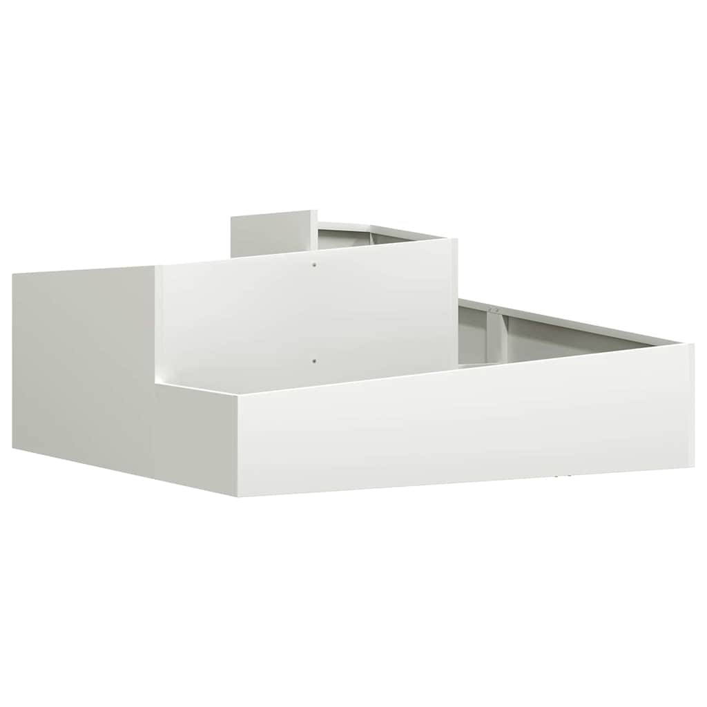 Vaso da giardino Bianco 100 x 100 x 50 cm Acciaio