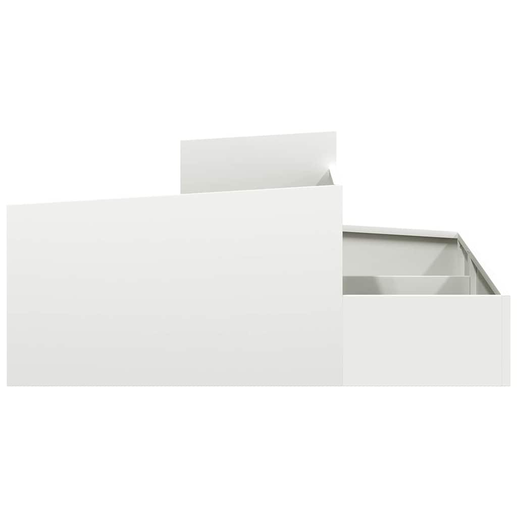 Vaso da giardino Bianco 100 x 100 x 50 cm Acciaio