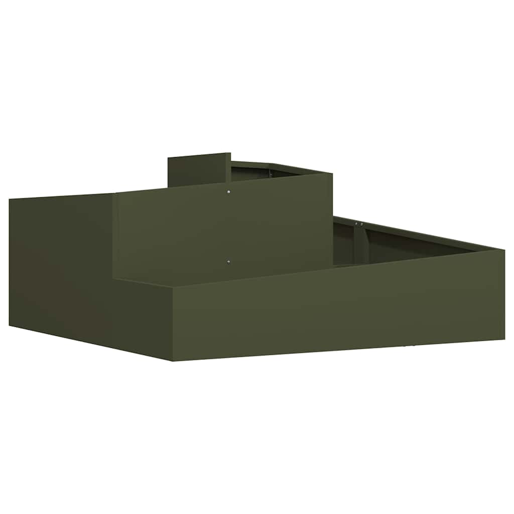 Vaso da giardino Oliver verde 100 x 100 x 50 cm Acciaio