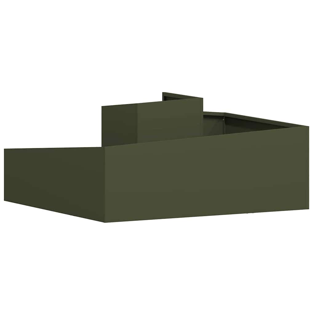 Vaso da giardino Oliver verde 100 x 100 x 50 cm Acciaio