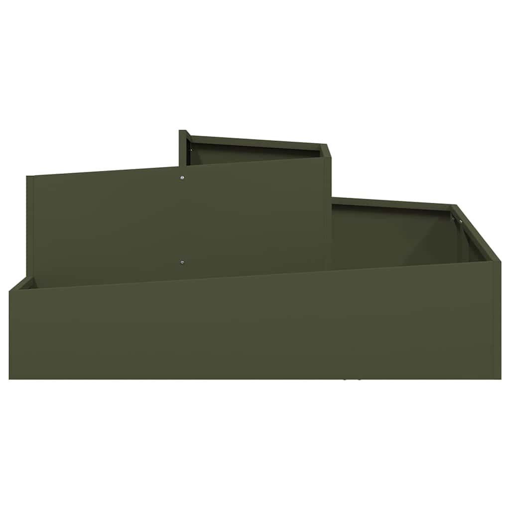 Vaso da giardino Oliver verde 100 x 100 x 50 cm Acciaio