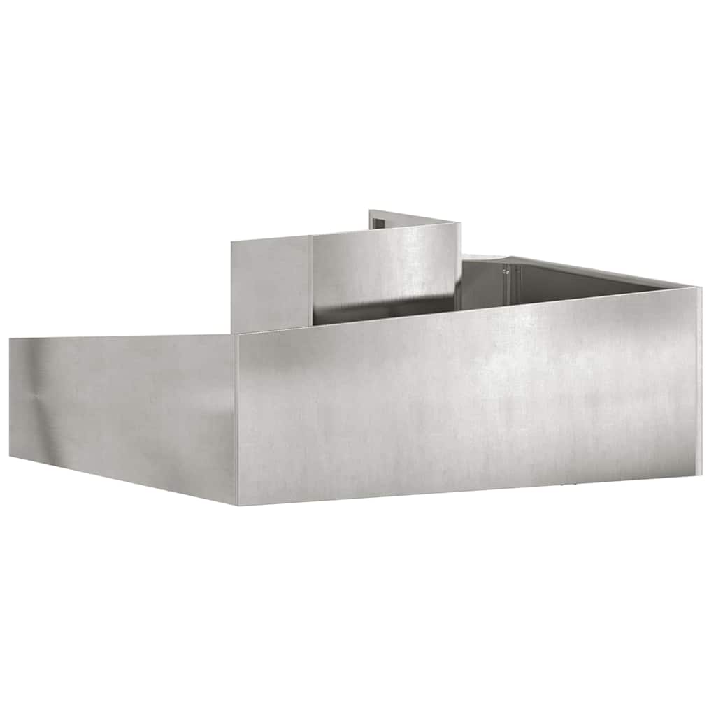 Vaso da giardino Argento 100 x 100 x 50 cm Acciaio inossidabile