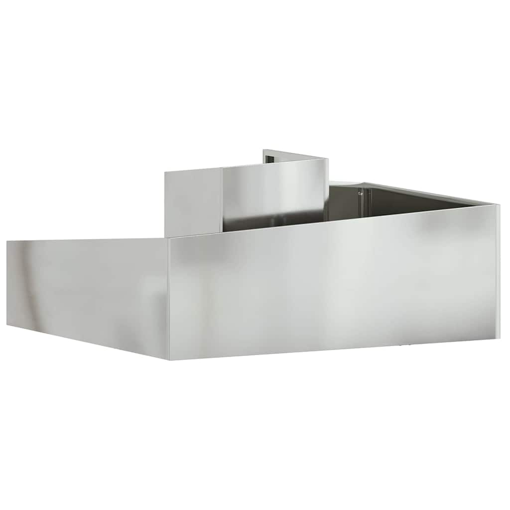 Vaso da giardino Argento 100 x 100 x 50 cm Acciaio zincato