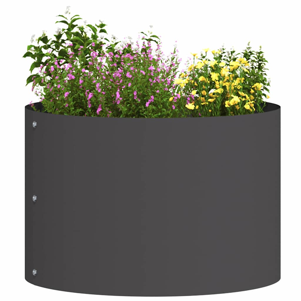 Vaso da giardino Nero 30 x 30 x 20 cm Acciaio