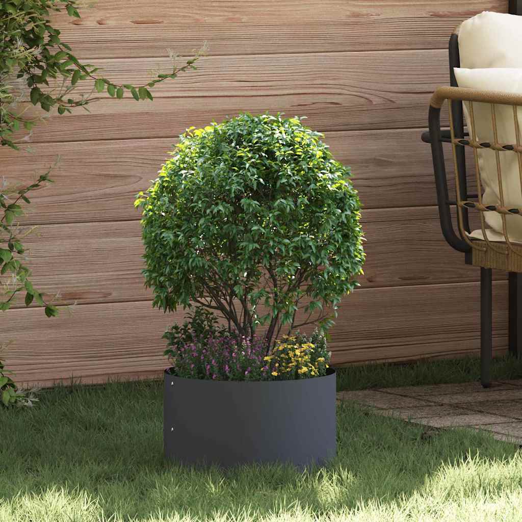 Vaso da giardino Antracite 30 x 30 x 20 cm Acciaio