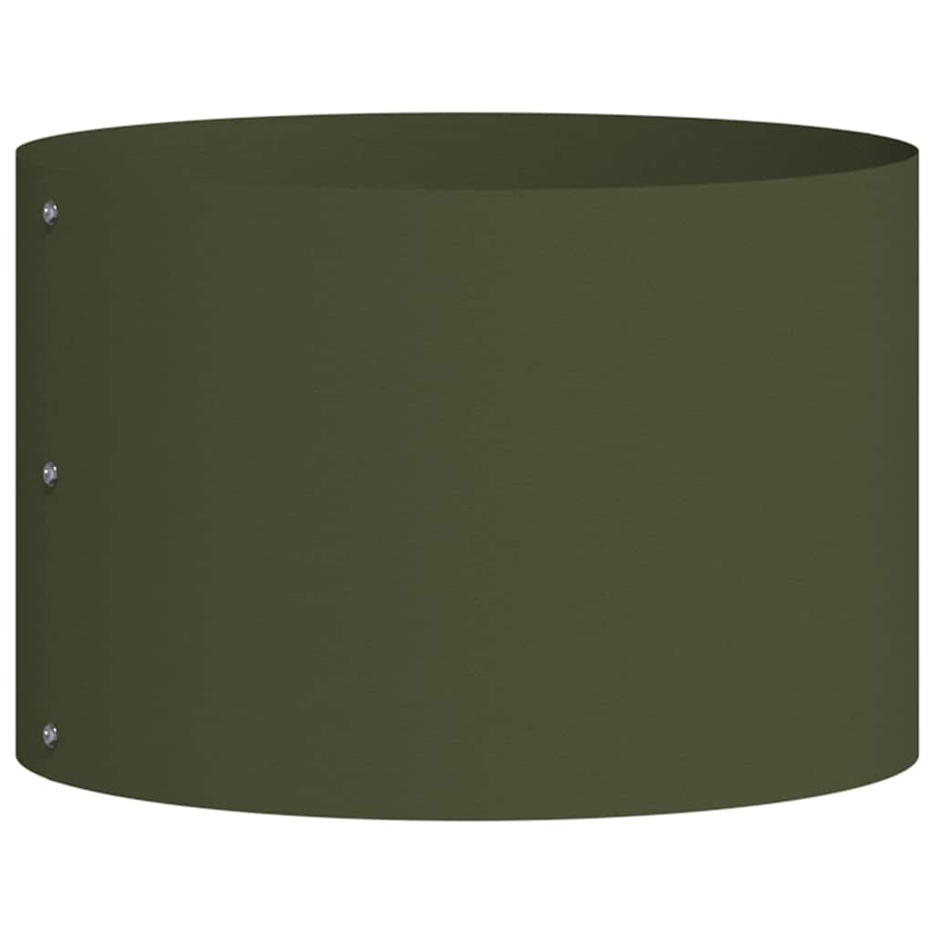 Vasi da giardino 5 pcs Oliver verde 30 x 30 x 20 cm Acciaio
