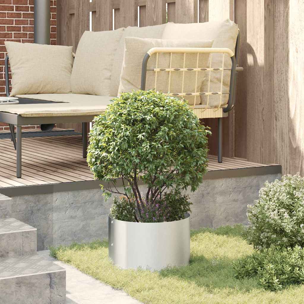 Vasi da giardino 5 pcs Argento 30 x 30 x 20 cm Acciaio zincato