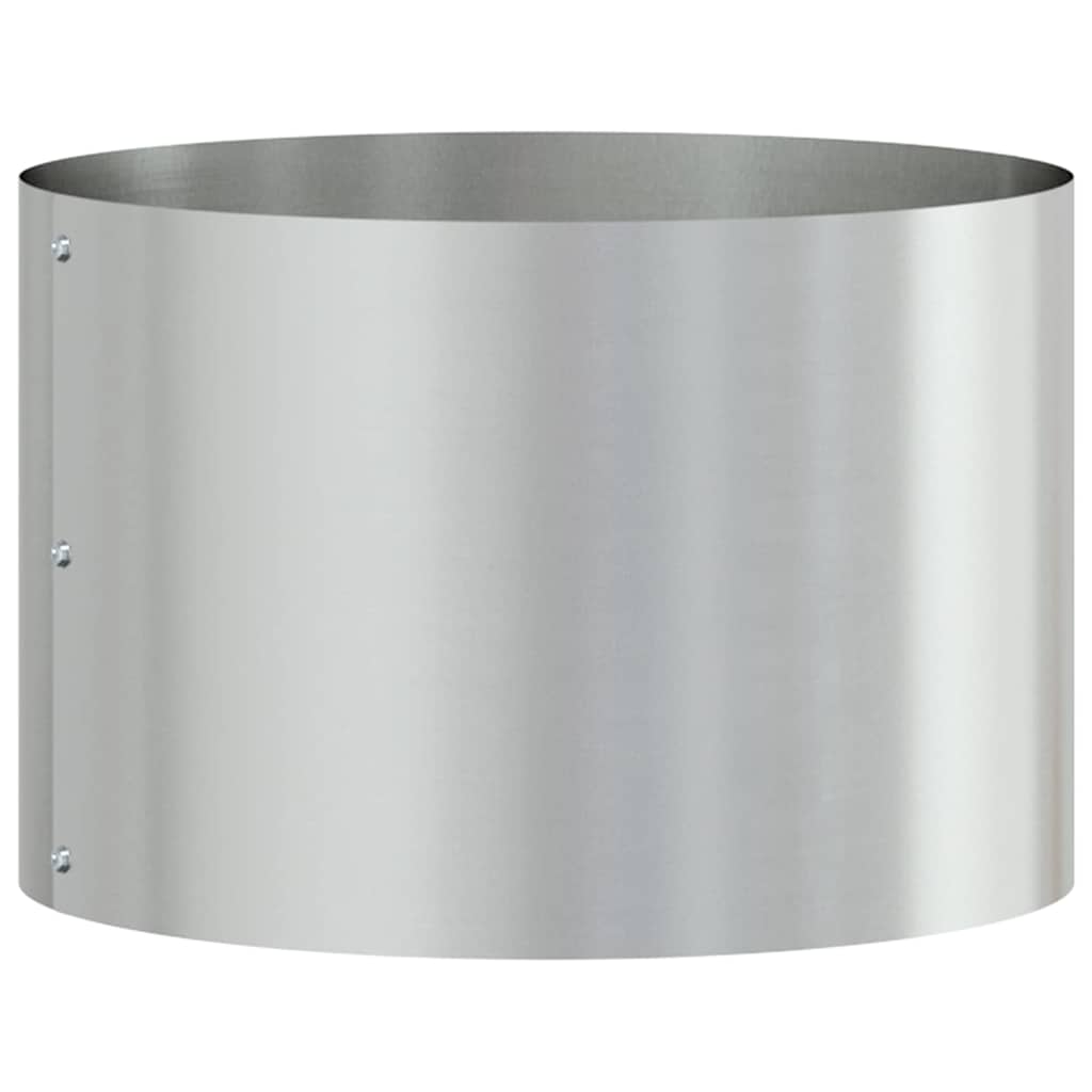 Vasi da giardino 5 pcs Argento 30 x 30 x 20 cm Acciaio zincato