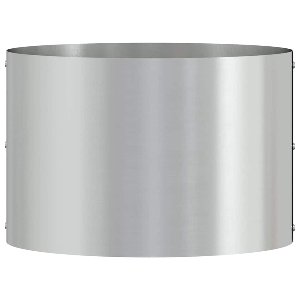Vasi da giardino 5 pcs Argento 30 x 30 x 20 cm Acciaio zincato