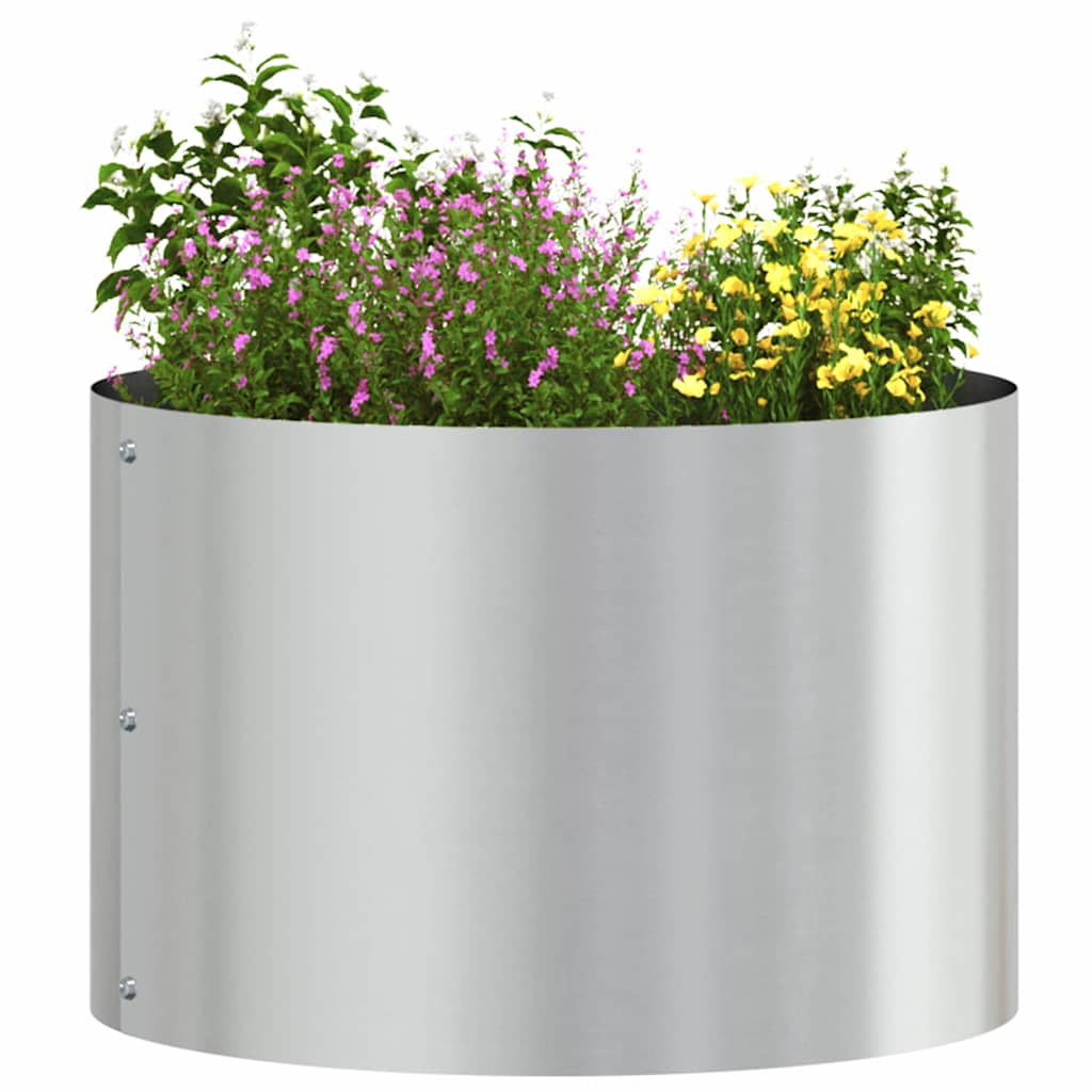 Vasi da giardino 5 pcs Argento 30 x 30 x 20 cm Acciaio zincato