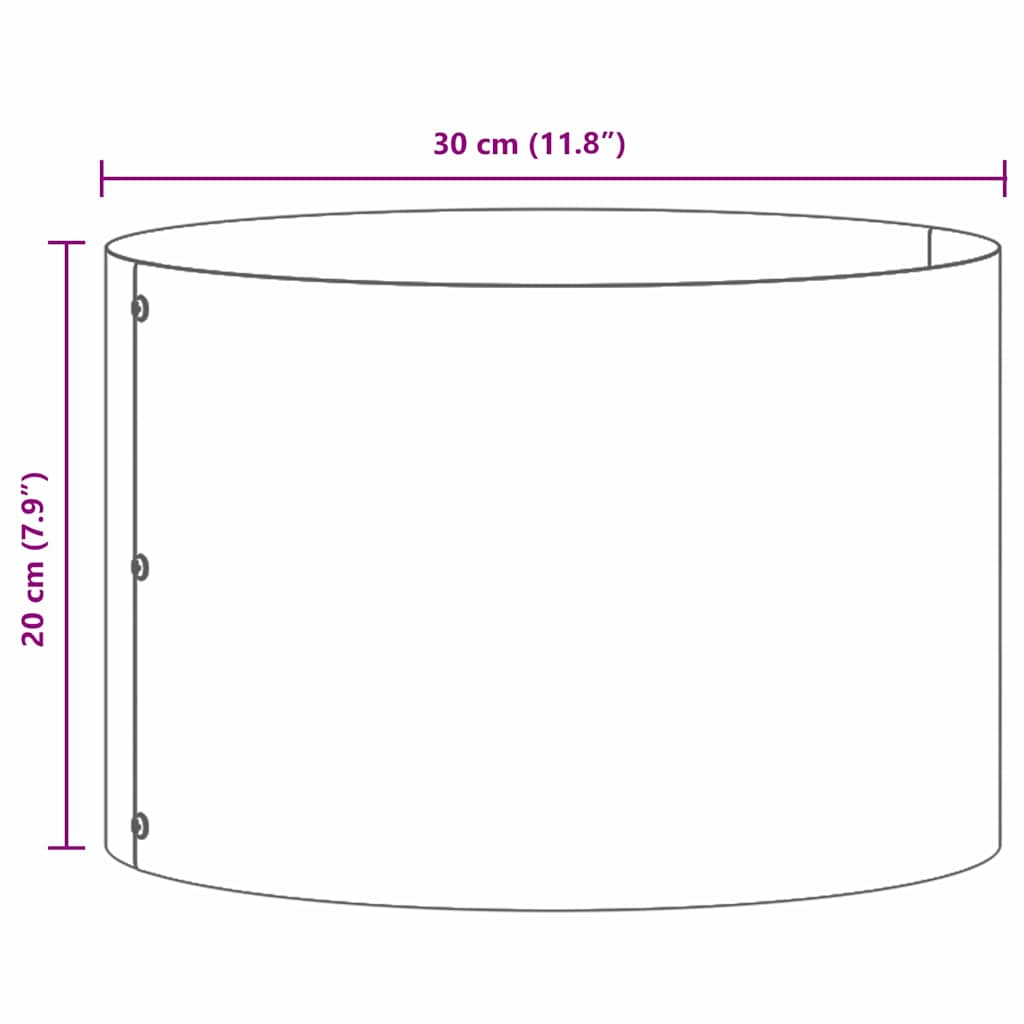 Vasi da giardino 5 pcs Argento 30 x 30 x 20 cm Acciaio zincato