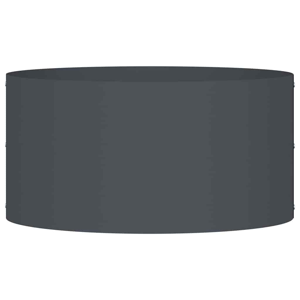 Vaso da giardino Antracite 40 x 40 x 20 cm Acciaio