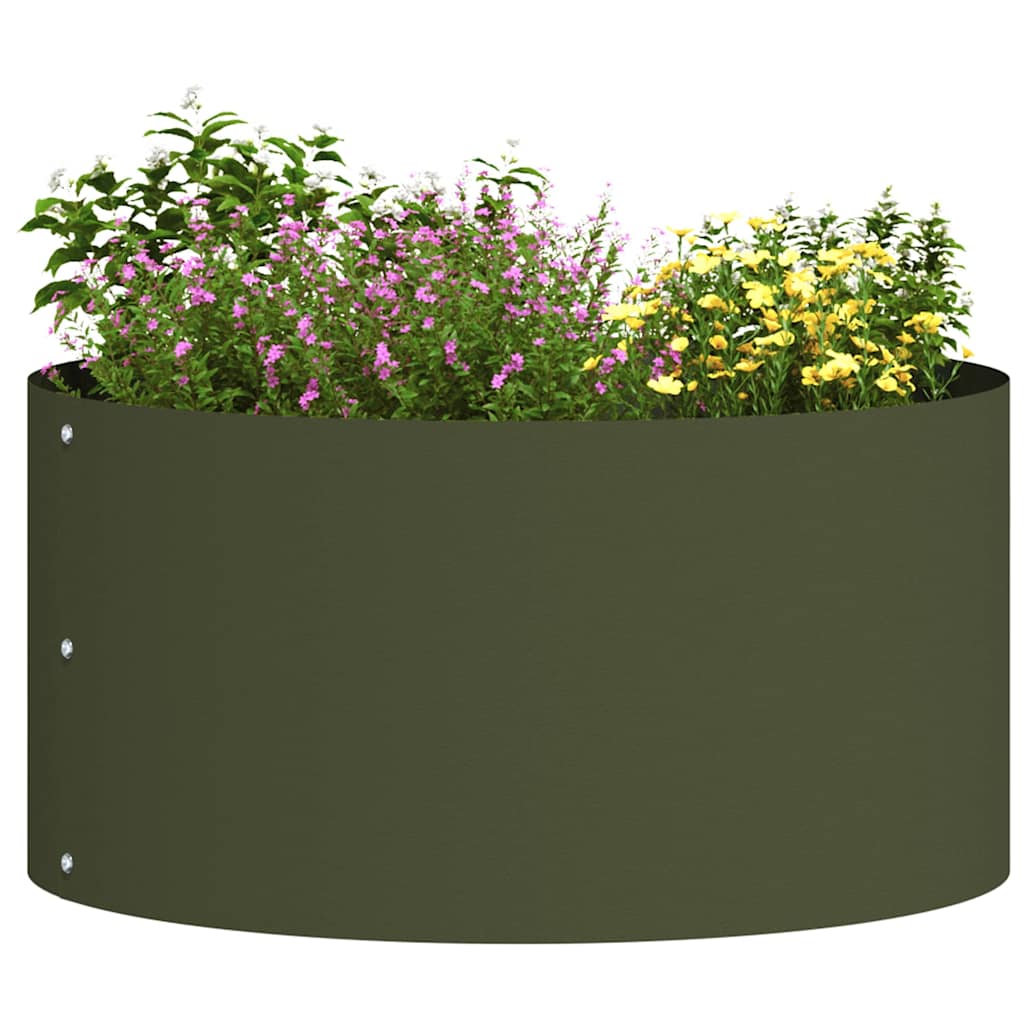 Vasi da giardino 5 pcs Oliver verde 40 x 40 x 20 cm Acciaio