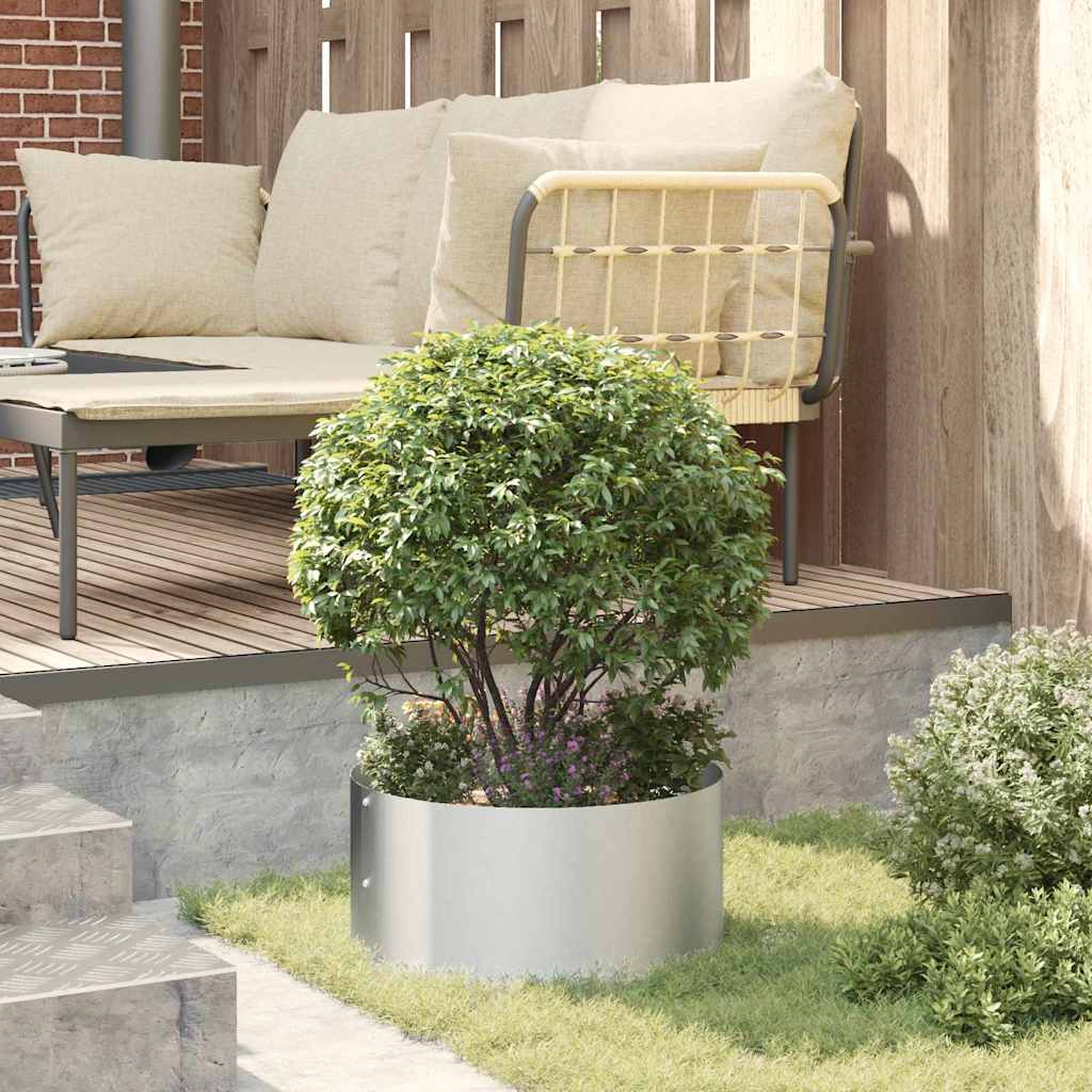 Vaso da giardino Argento 40 x 40 x 20 cm Acciaio zincato