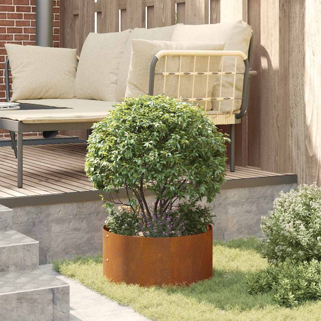 Vaso da giardino Marrone 40 x 40 x 20 cm Acciaio corten